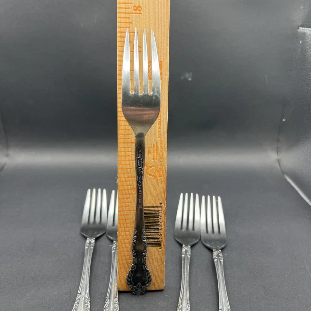 Set of 5 Vintage Ekco Eterna BEAUMONT Stainless Steel Dinner Forks